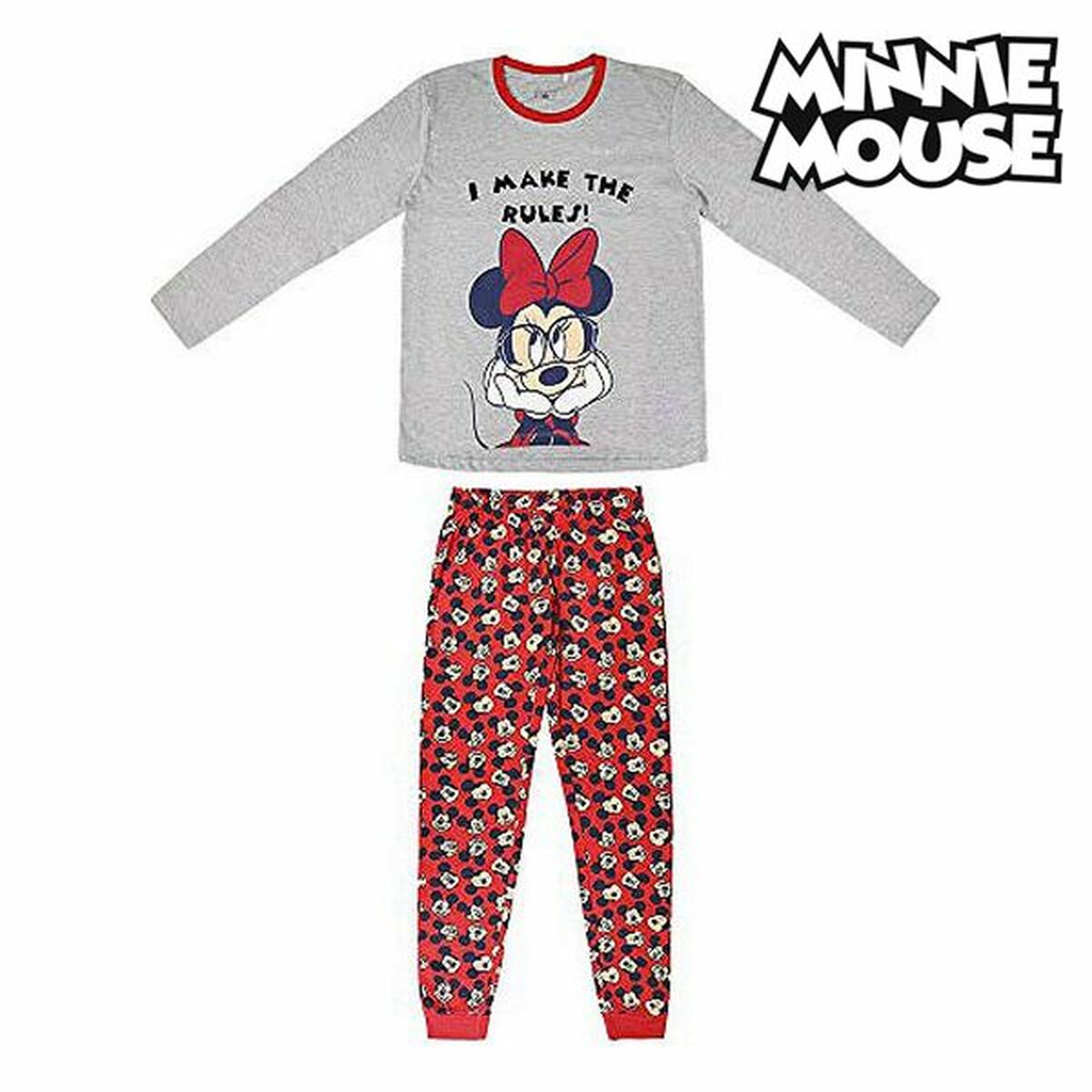Pyjama Minnie Mouse Femme Gris
