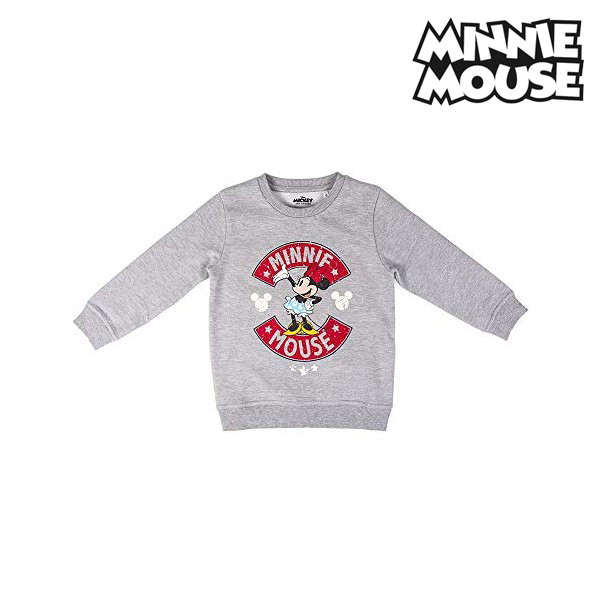 Hettefri genser for jenter Minnie Mouse Grå