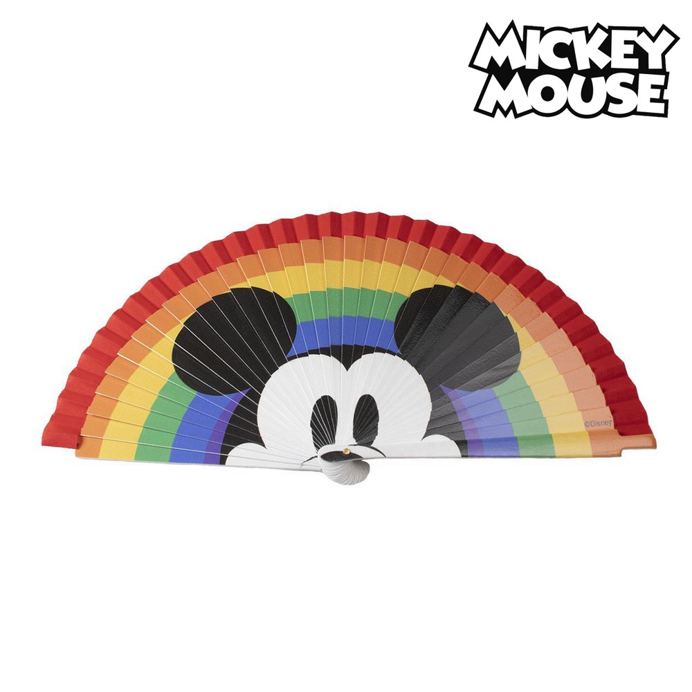 Éventail Disney Pride Mickey Mouse Multicouleur (44 x 22 cm)