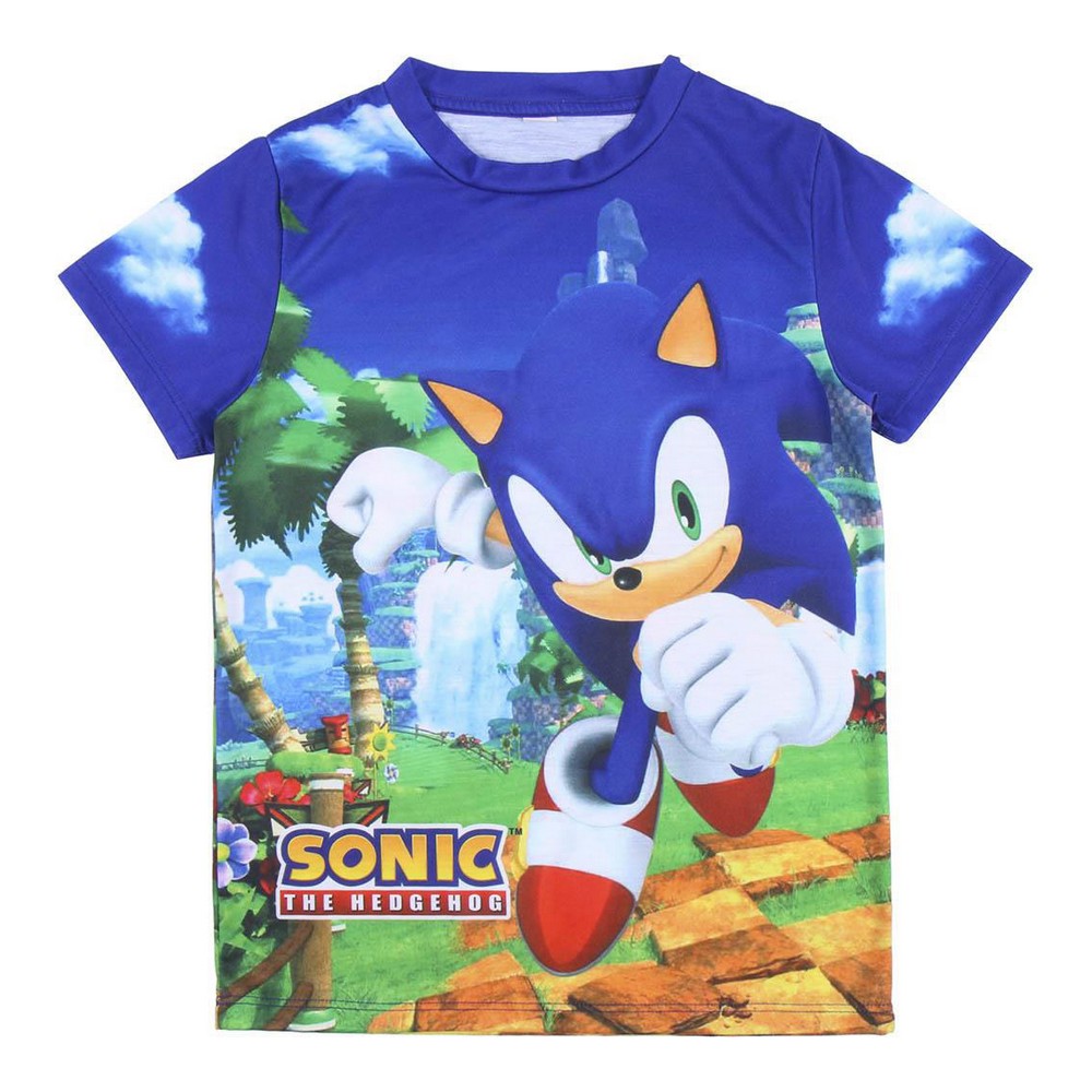 Lasten Lyhythihainen paita Sonic Sininen