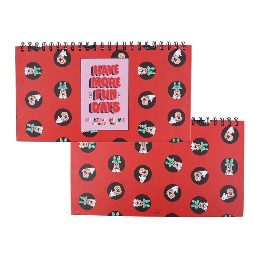 Weekly Planner Minnie Mouse Anteckningsblock (35 x 16,7 x 1 cm)
