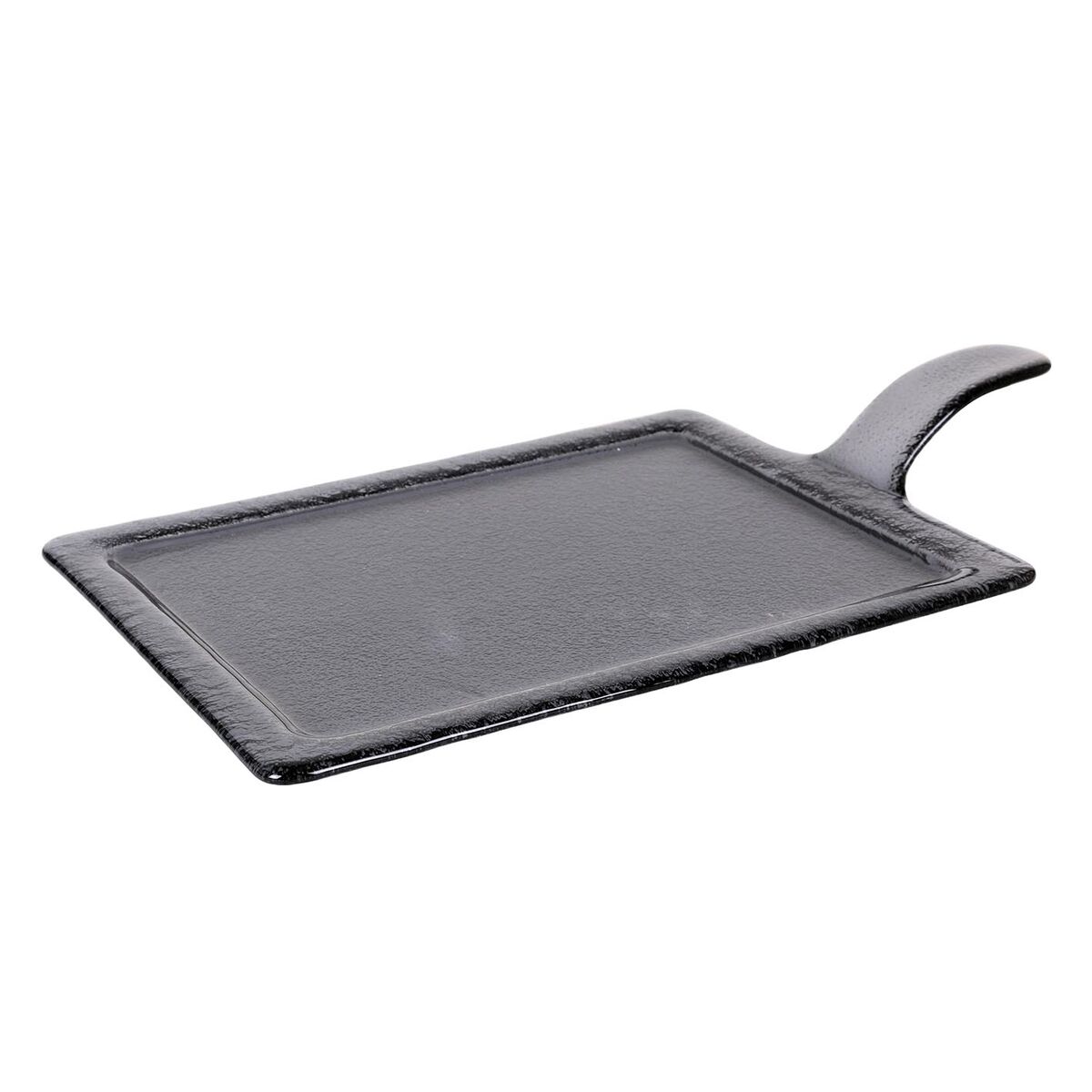 Bandeja Inde Negro Vidrio 46 x 27 cm