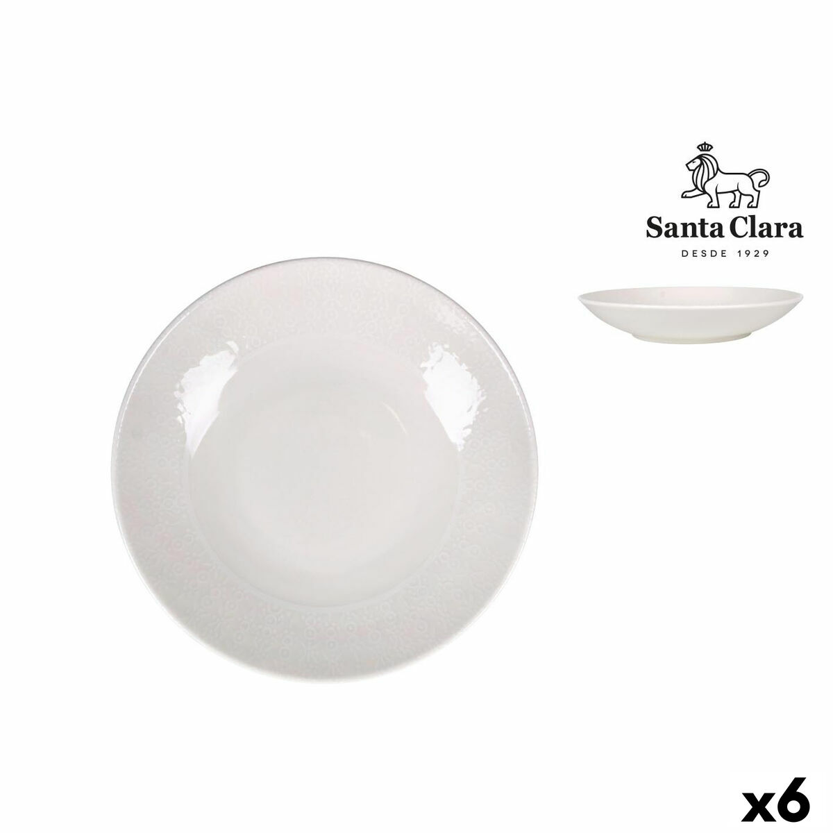 Deep Plate Santa Clara Coruña Ø 20,5 cm (6 Units)
