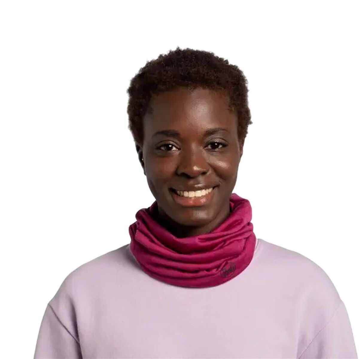 Nekwarmer Buff Merino Lightweight Solid Magenta Bruin
