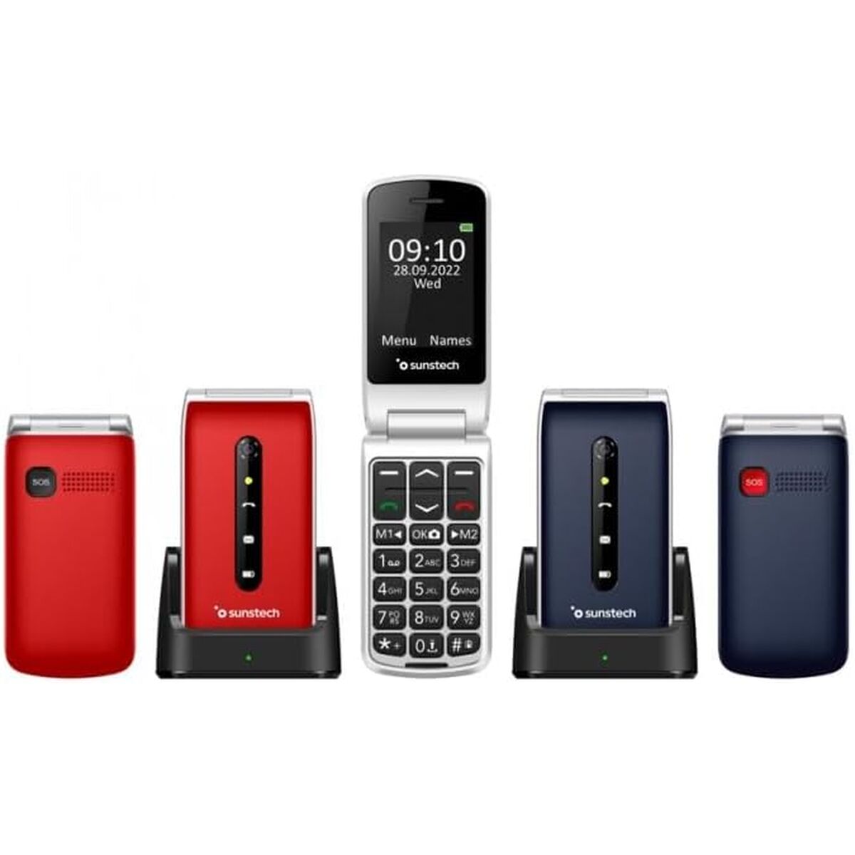 Picture of Mobile telephone for older adults Sunstech CELT18RD Red 2.4"