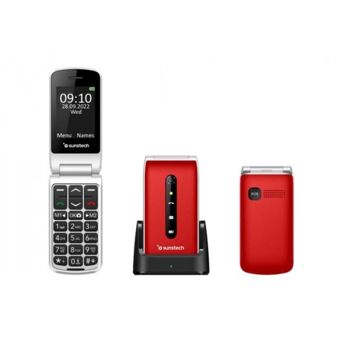 Picture of Mobile telephone for older adults Sunstech CELT18RD Red 2.4"