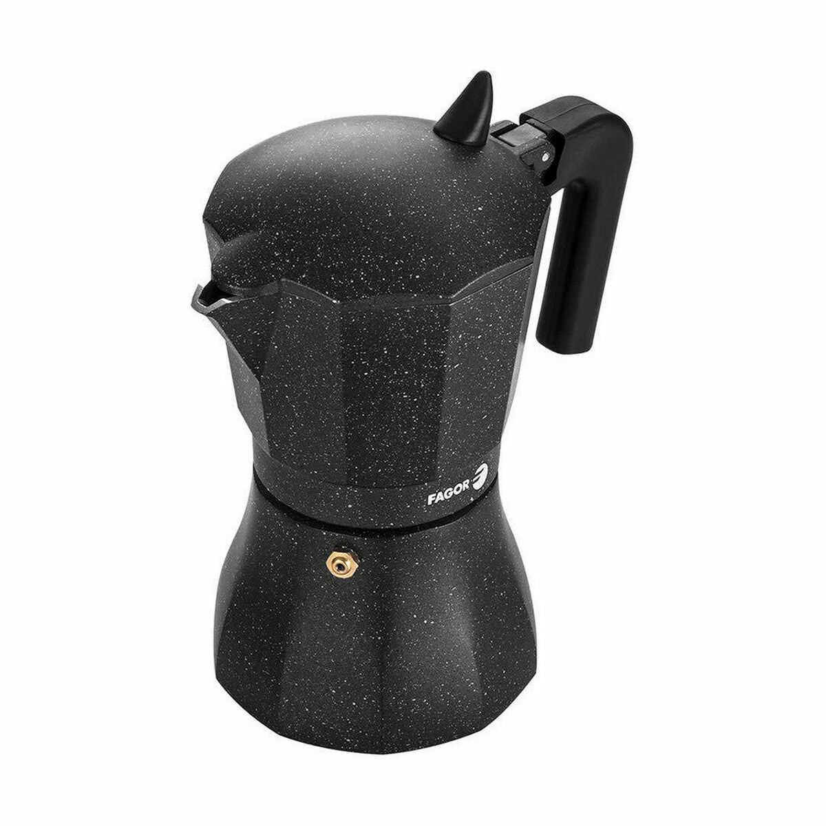 Italian Coffee Pot Fagor TIRAMISU 6 Black Aluminium, view 4