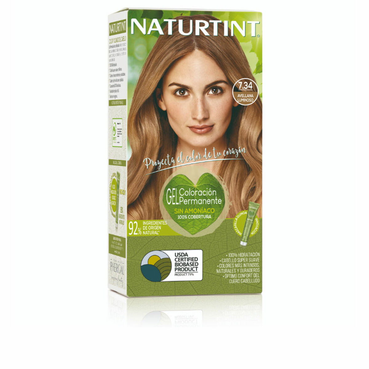 Μόνιμη Βαφή Naturtint NATURTINT COLORACIÓN nº 7.34-Avellana luminoso 170 ml