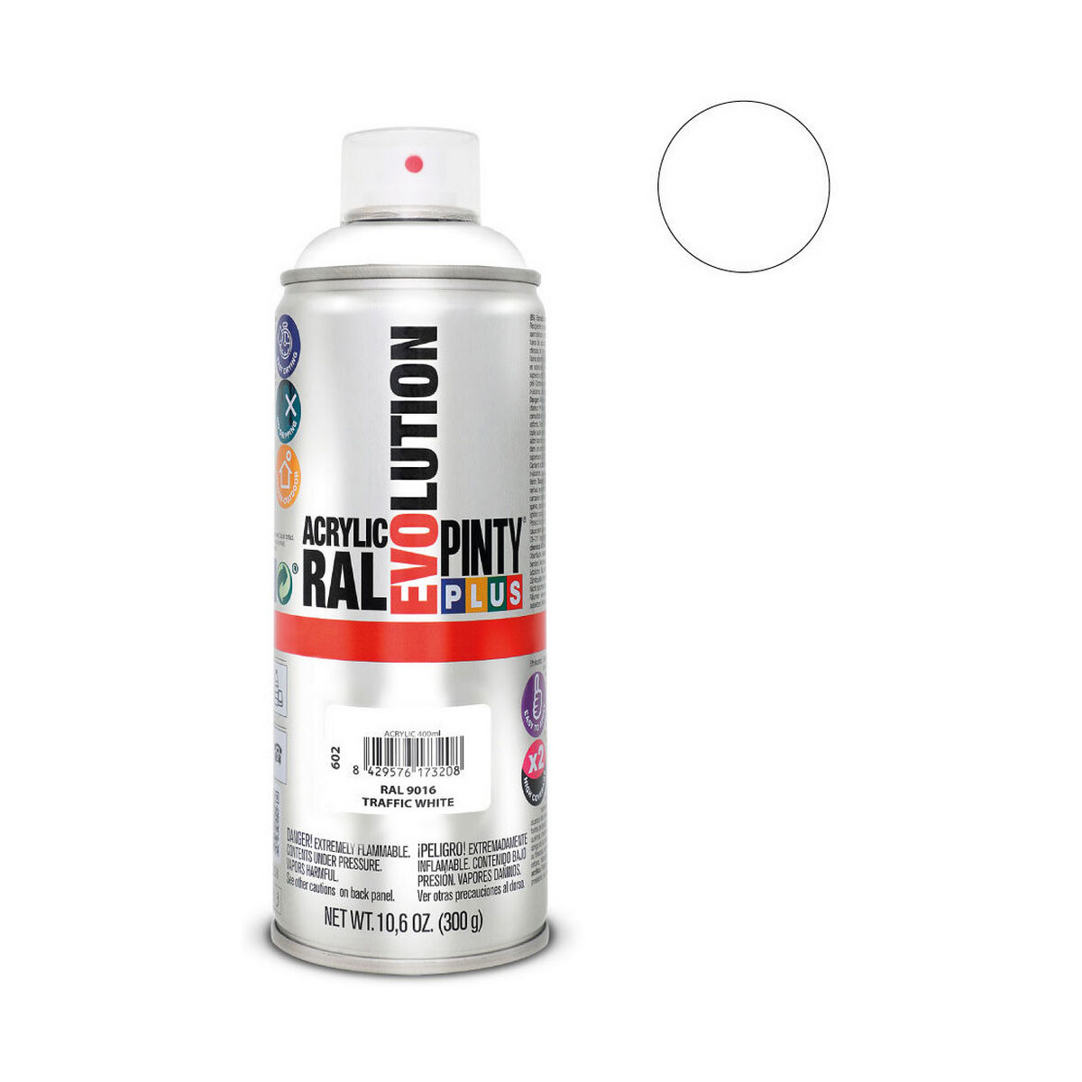 Peinture en spray Pintyplus Tech RAL 9016 400 ml Appareils électriques Traffic White