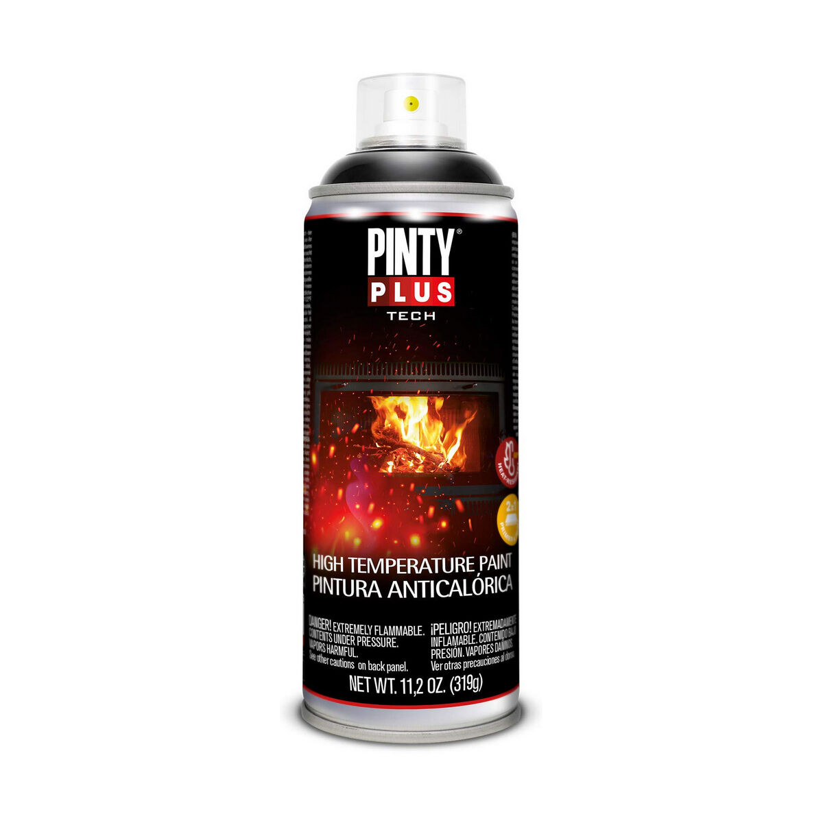 Peinture haute température Pintyplus Tech A104 400 ml Spray Noir