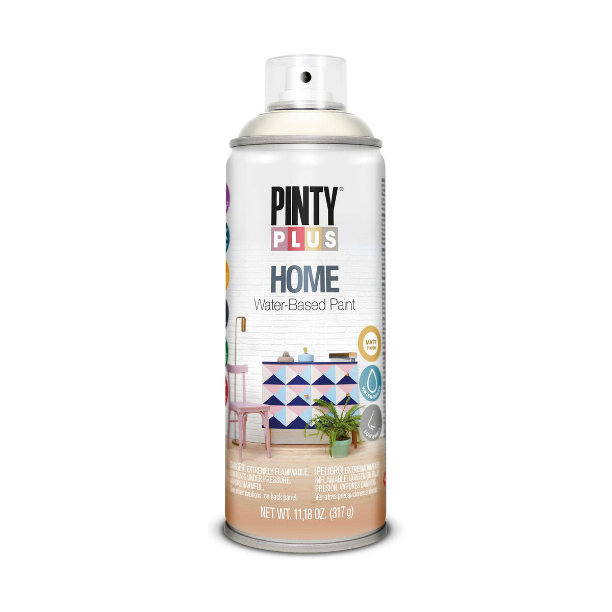 Peinture en spray Pintyplus Home HM112 400 ml White Milk
