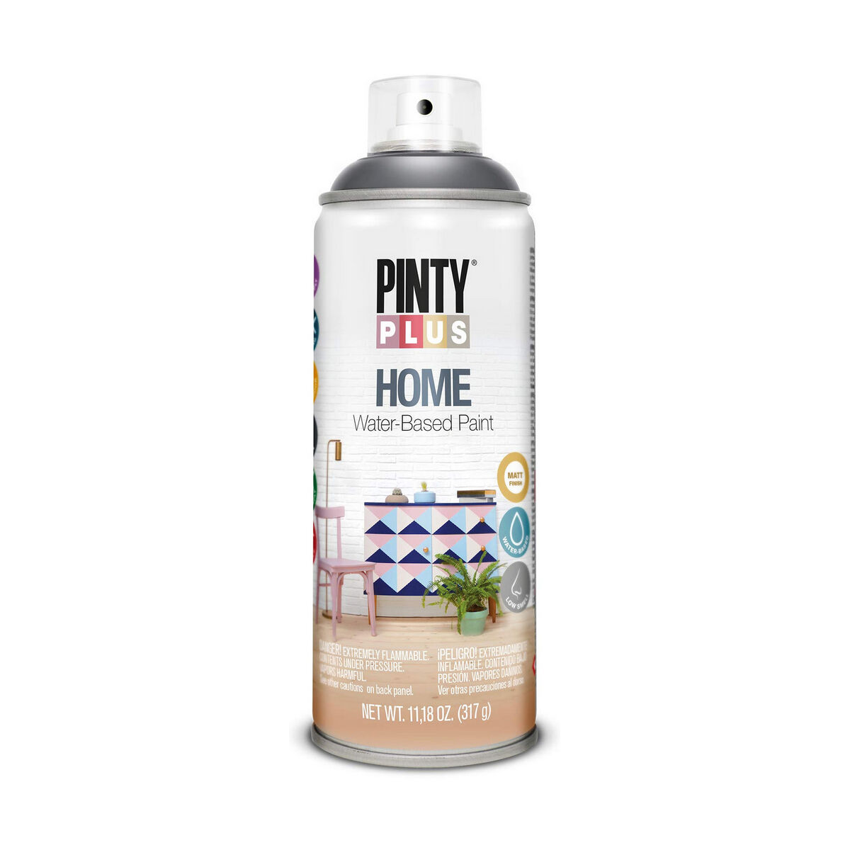 Peinture en spray Pintyplus Home HM438 400 ml Noir