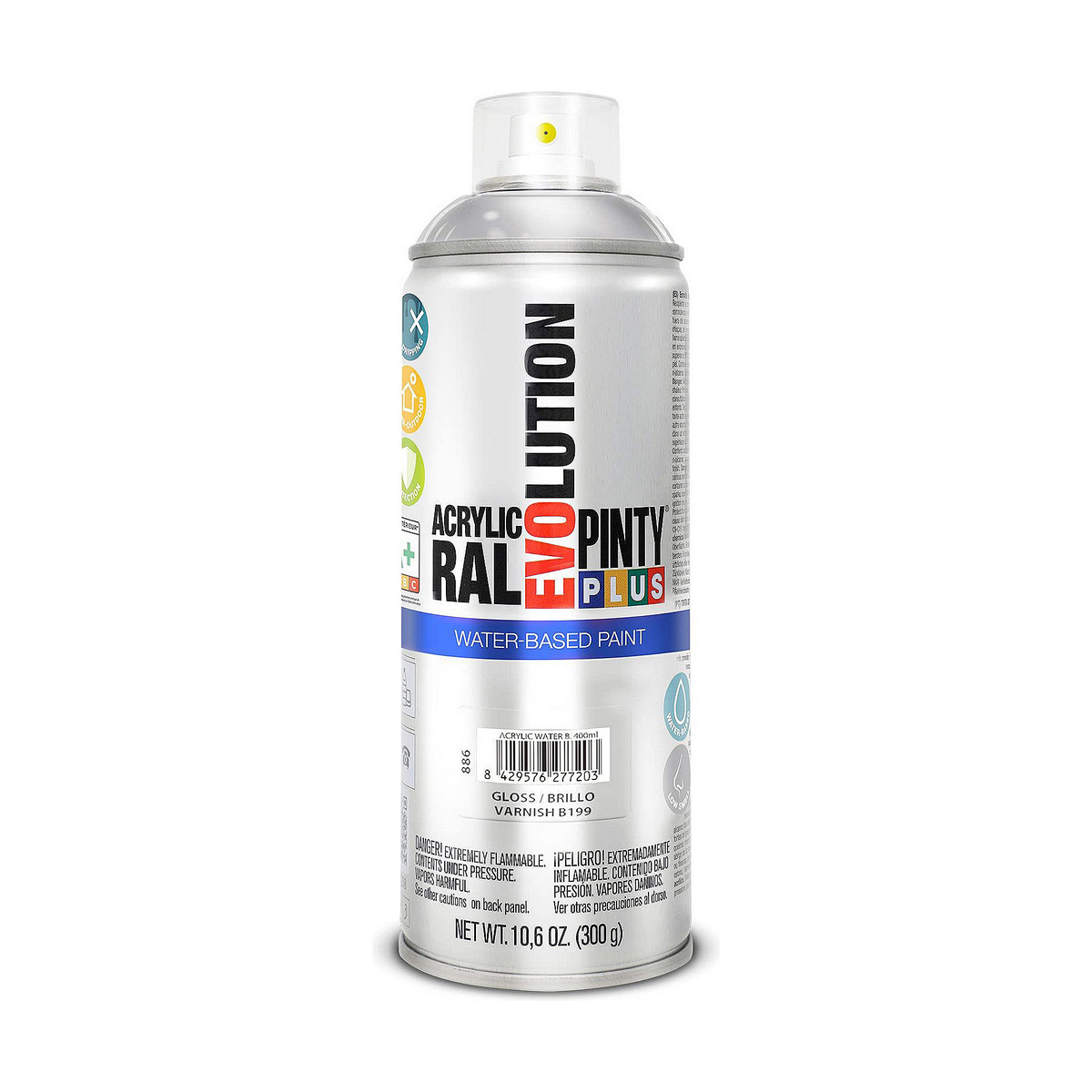 Vernis en Spray Pintyplus Evolution B199 Base d'eau 400 ml Incolore