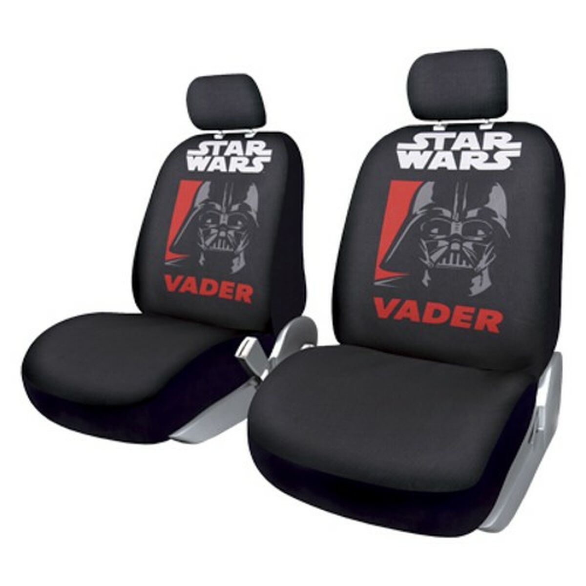 Sæt med sædebetræk Star Wars Darth Vader Universal Fremad Sort 2 enheder