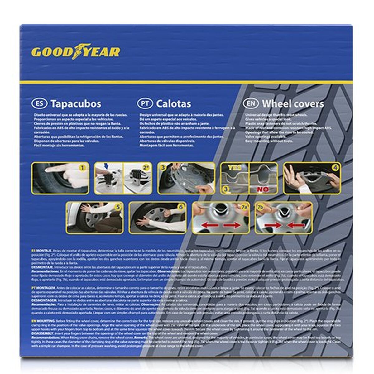 Hubcap Goodyear GOD9085 Black Bicoloured Silver 15″ (4 Units)