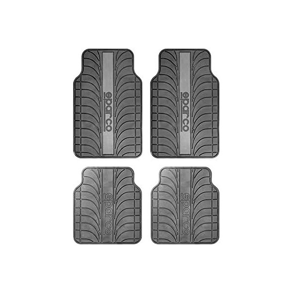 Car Floor Mat Set Sparco SPC1913GR Universal Black/Grey (4 pcs)