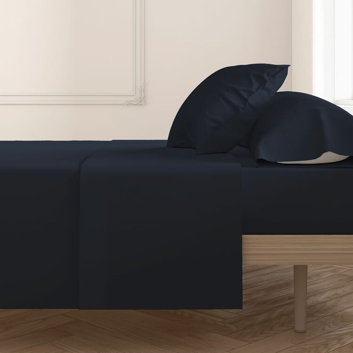 Image secondaire de Drap Hosteline Mixcolors Blue marine Lit de 120