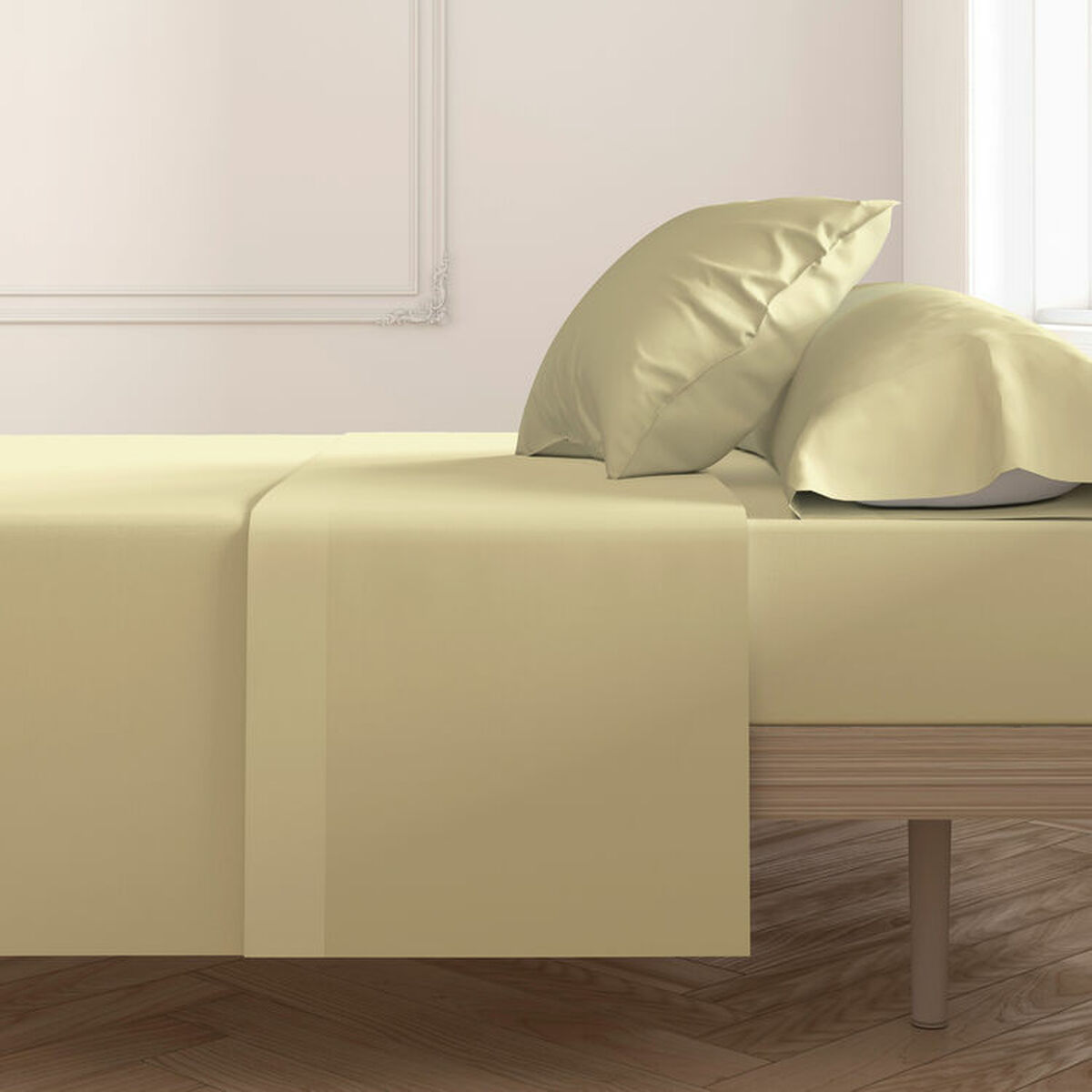 Image secondaire de Drap Hosteline Mixcolors Jaune Lit de 120