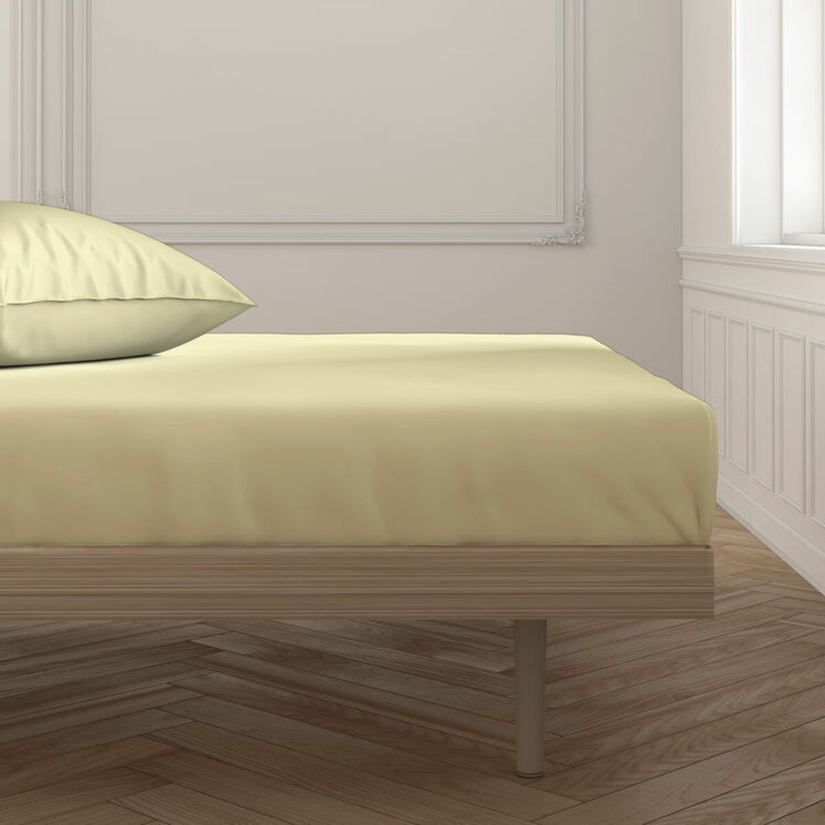 Verstelbaar onderlaken Happy Home Mix Colors Geel Bed van 80