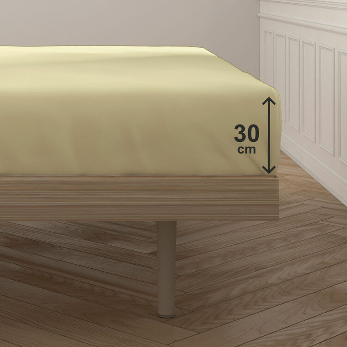 Verstelbaar onderlaken Happy Home Mix Colors Geel Bed van 80