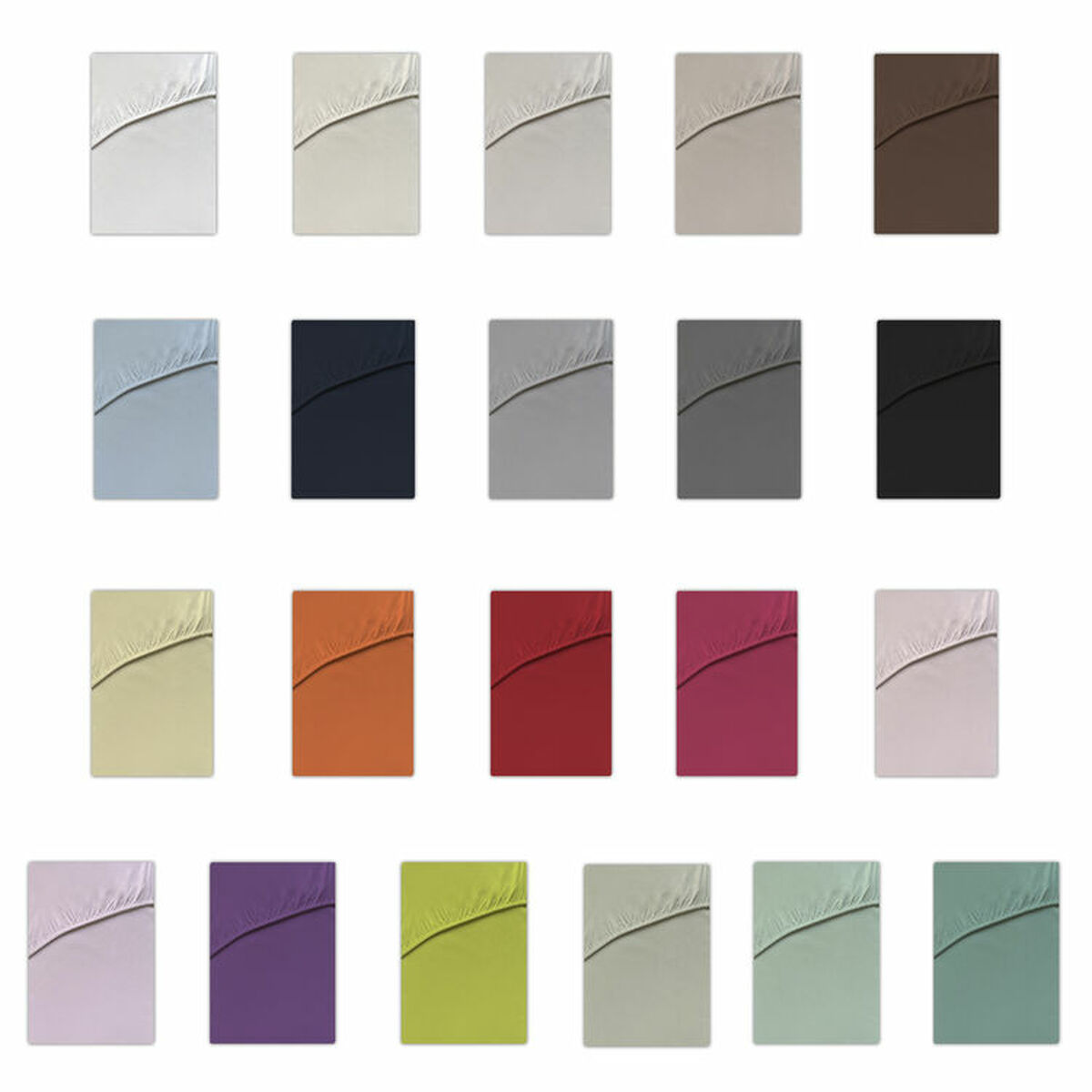 Verstelbaar onderlaken Happy Home Mix Colors Geel Bed van 80