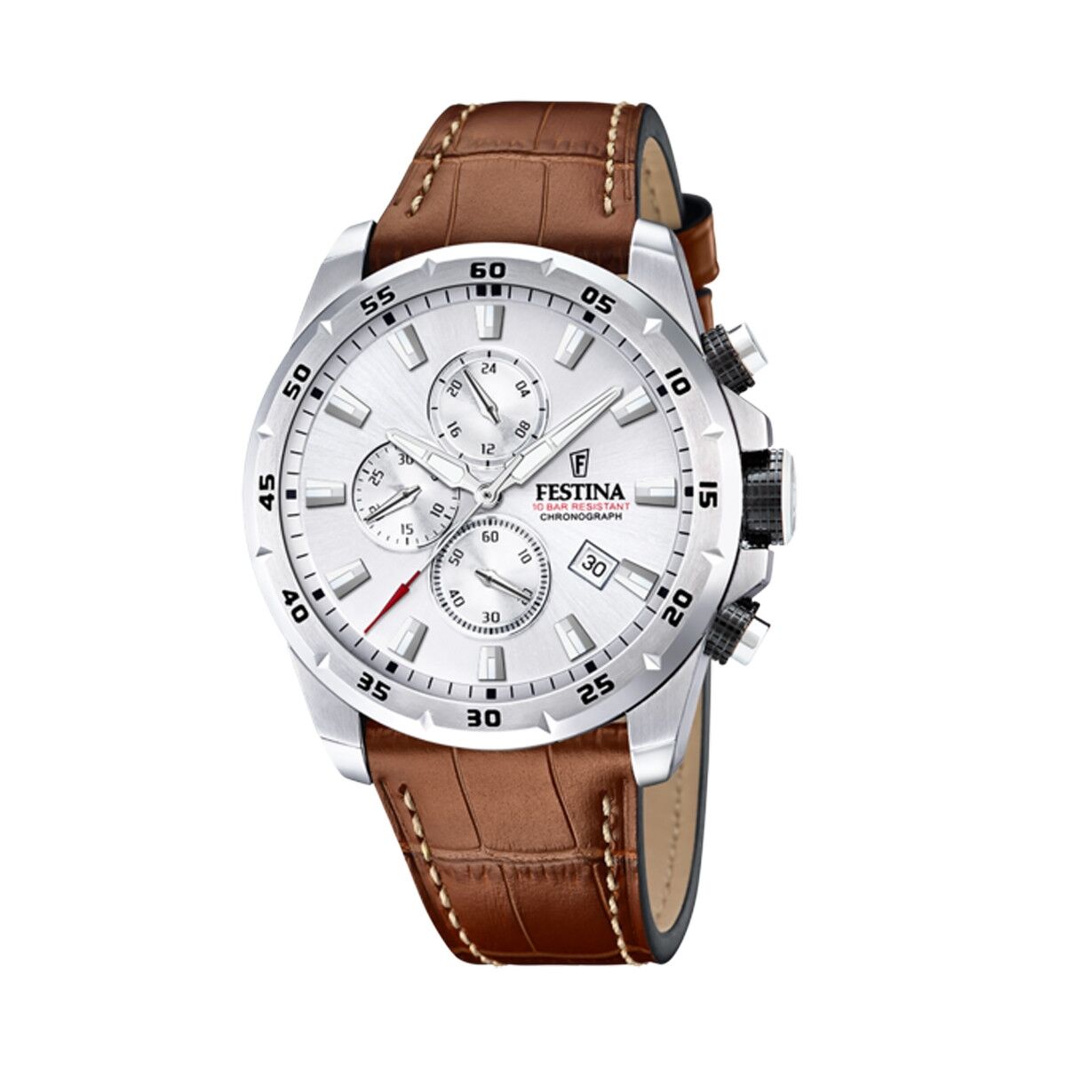 Si vous aimez suivre les dernières tendances en matière de mode et accessoires, achetez Montre Homme Festina F20692/1 au meilleur prix. Fonctionne à piles: OuiGenre: HommeLiens supplémentaires: NonType de montre: Montre-braceletFonctions: ChronographeMatériau du bracelet: CuirMateriau du boîtier: Acier inoxydableType de fermeture: BoucleType de batterie: LR44Type de garantie: Du fabriquantTaille: 45 mmType de mouvement: Quartz