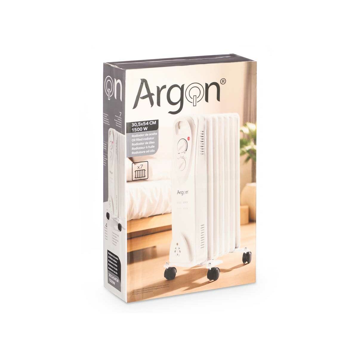 Image secondaire de Radiateur Argon SH-66-7 WHITE Blanc 1500 W