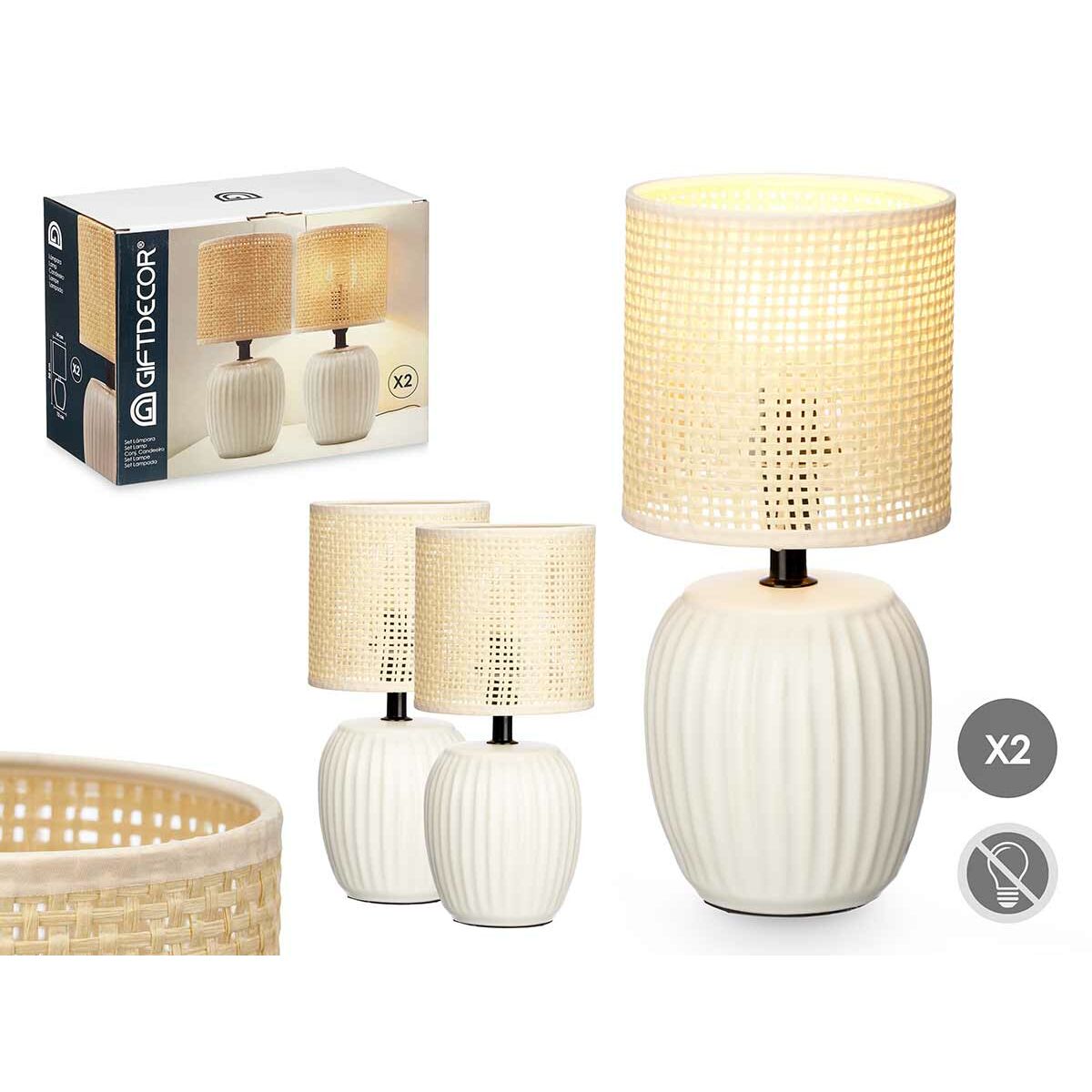 Image secondaire de Lampe de bureau Blanc 60 W 2 Unités