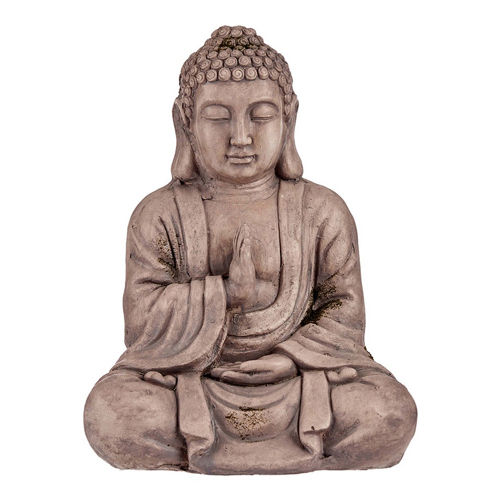 Figura Decorativa para Jardín Buda Gris Poliresina (23,5 x 49 x 36 cm)