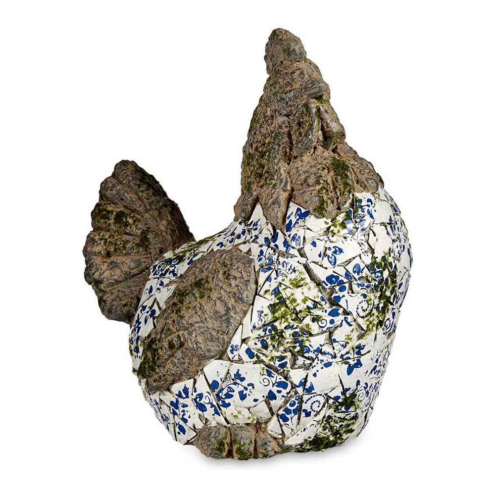 Figura Decorativa para Jardín Mosaico Gallina Poliresina (22,5 x 39 x 34 cm)