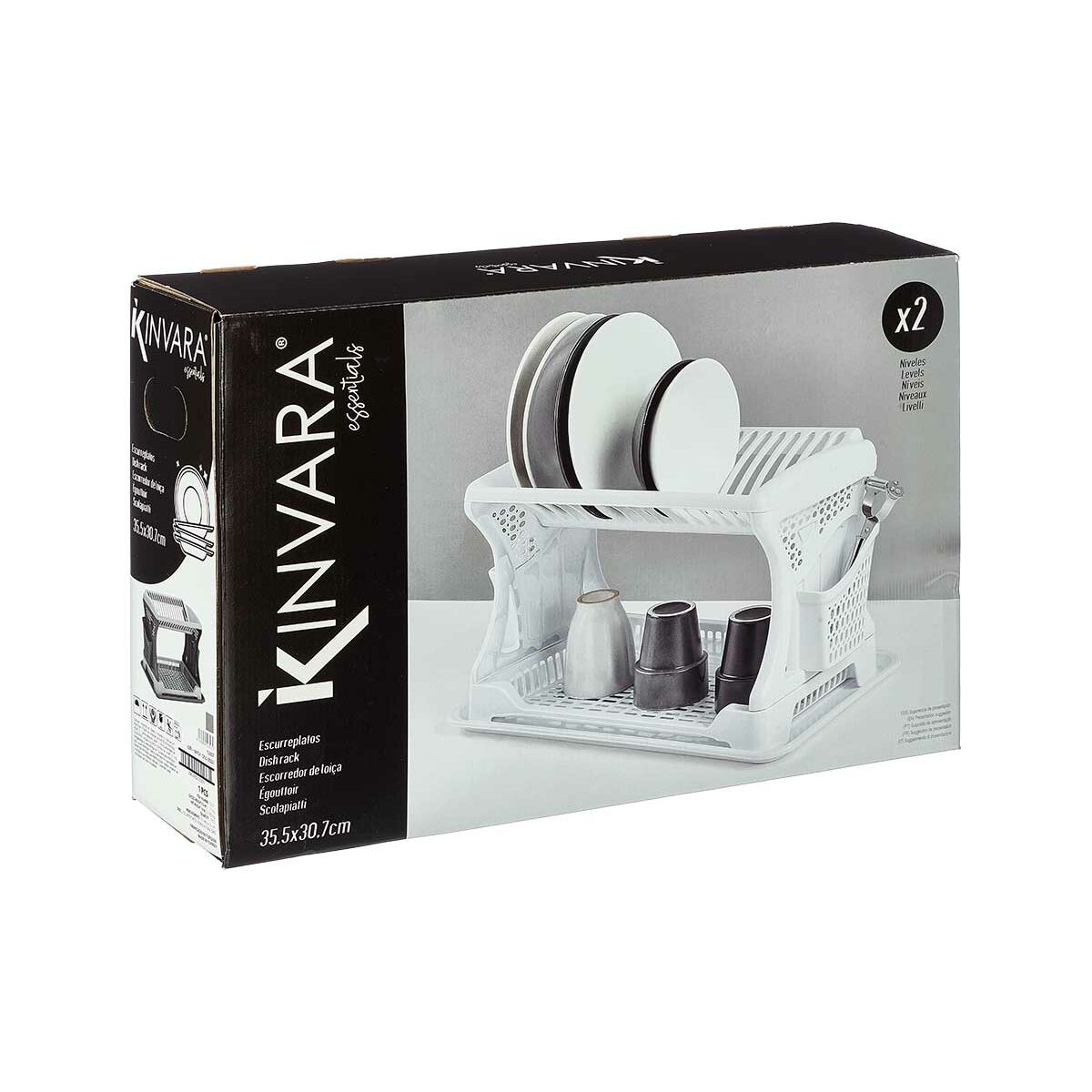 Draining Rack for Kitchen Sink Kinvara White 47,5 x 30 x 27,5 cm, view 3