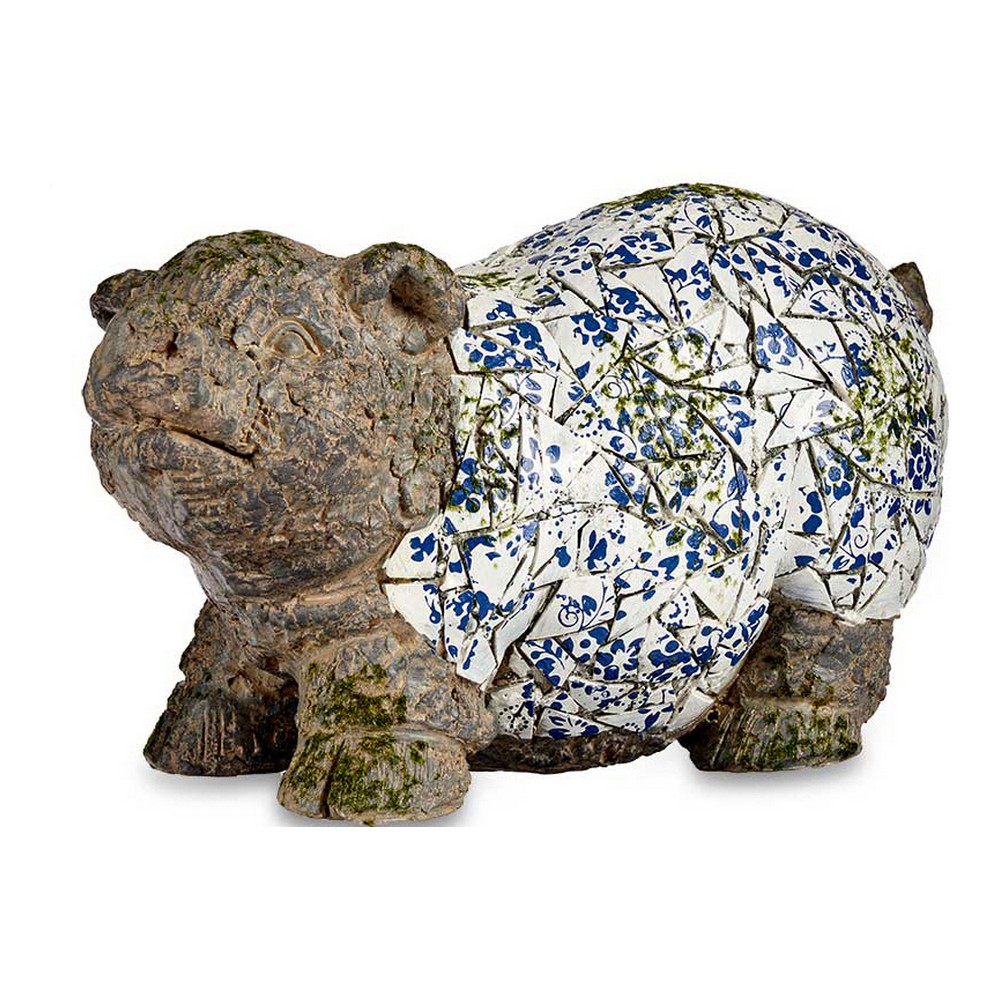 Figura Decorativa para Jardín Mosaico Cerdo Poliresina (20,5 x 26 x 47 cm)