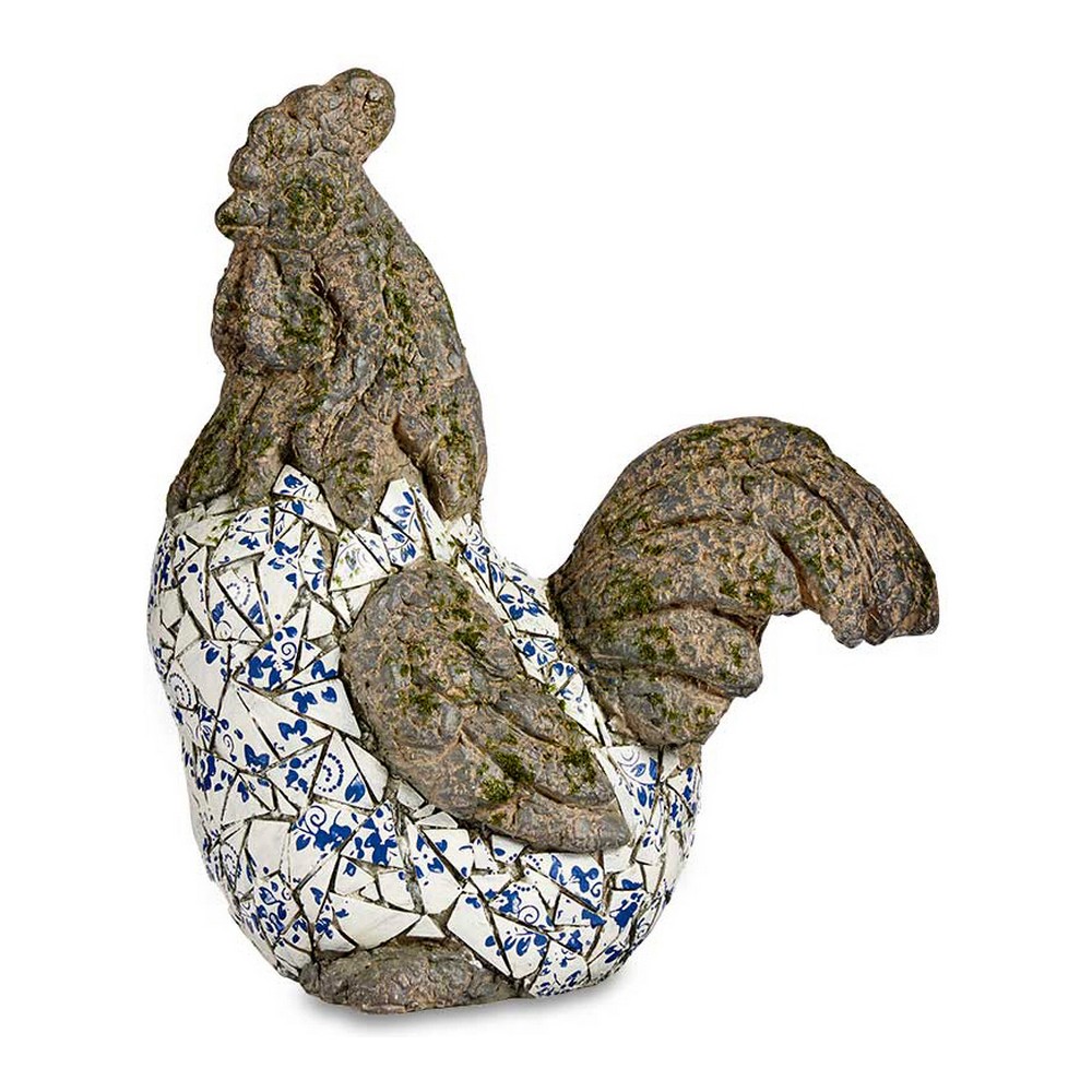 Figura Decorativa para Jardín Mosaico Gallo Poliresina (22,5 x 46 x 41,5 cm)