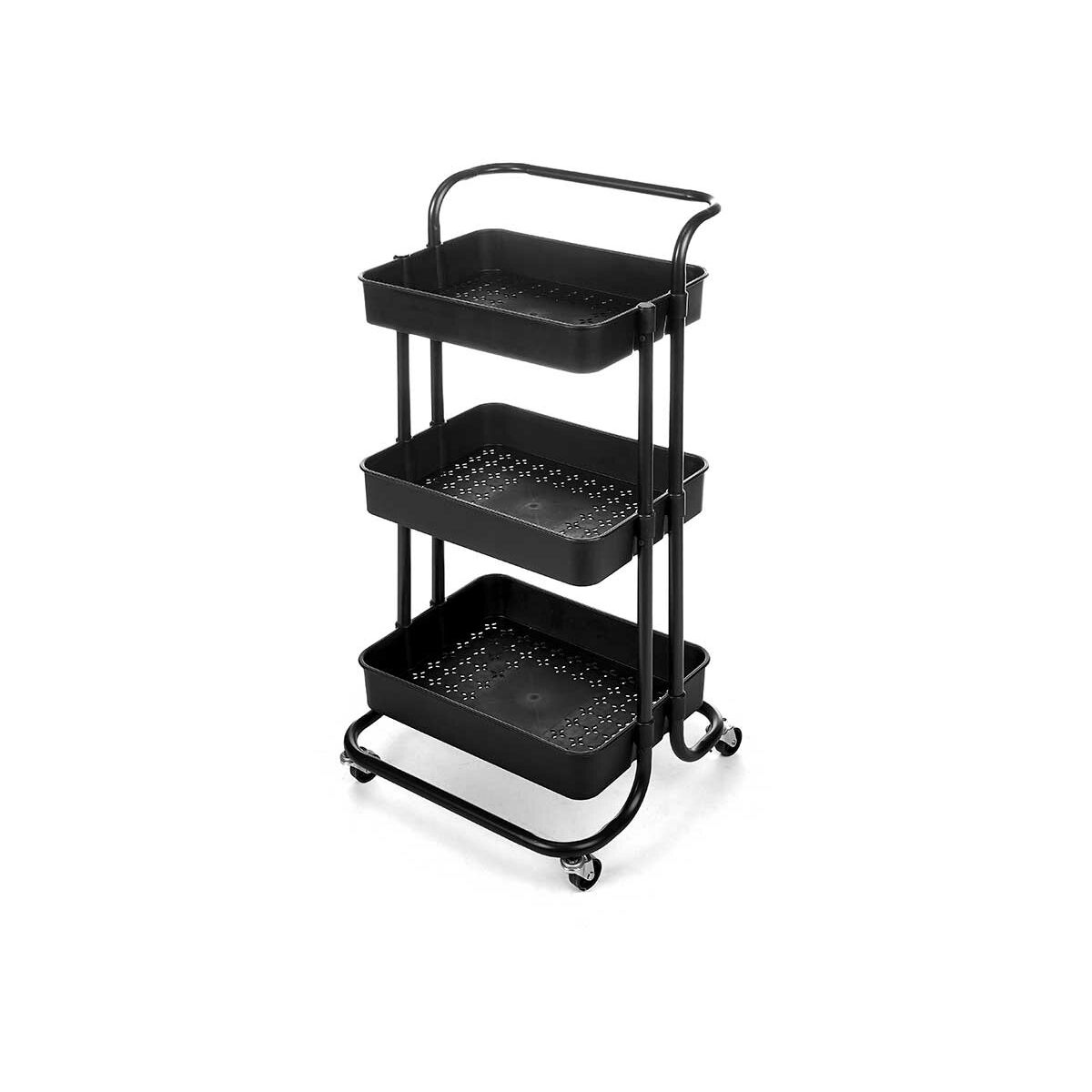 Chariot de Cuisine Kinvara WR4338-TJ PRO.1 Noir Métal polypropylène 42 x 86 x 35,5 cm 3 Compartiments