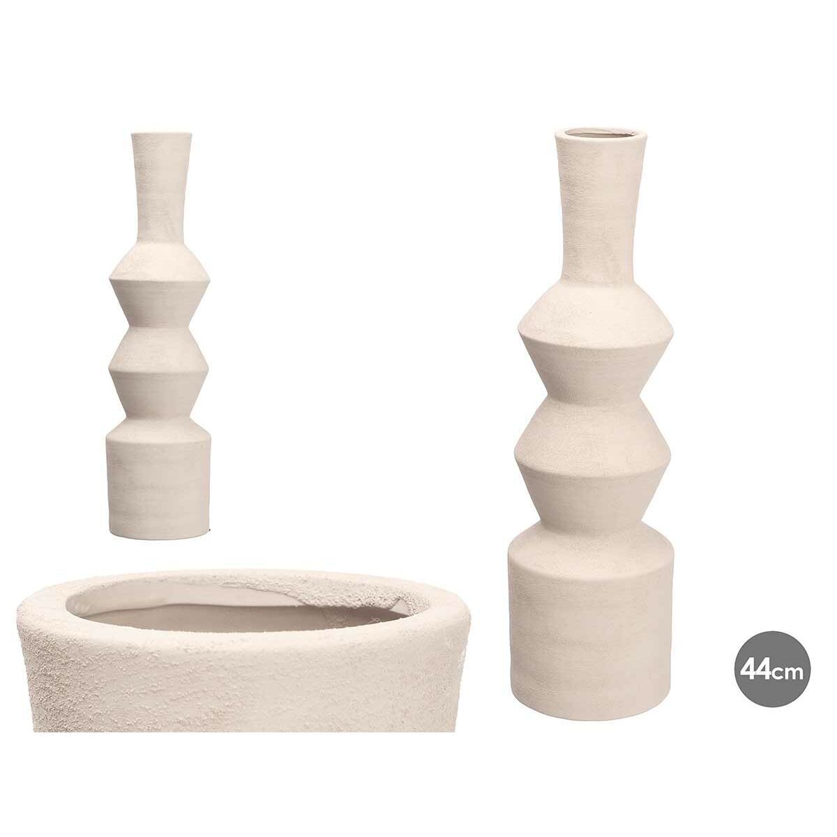 Image secondaire de Vase Gift Decor 20028-WH 20028-WH Blanc Céramique Géométrique 15 x 60 x 15 cm