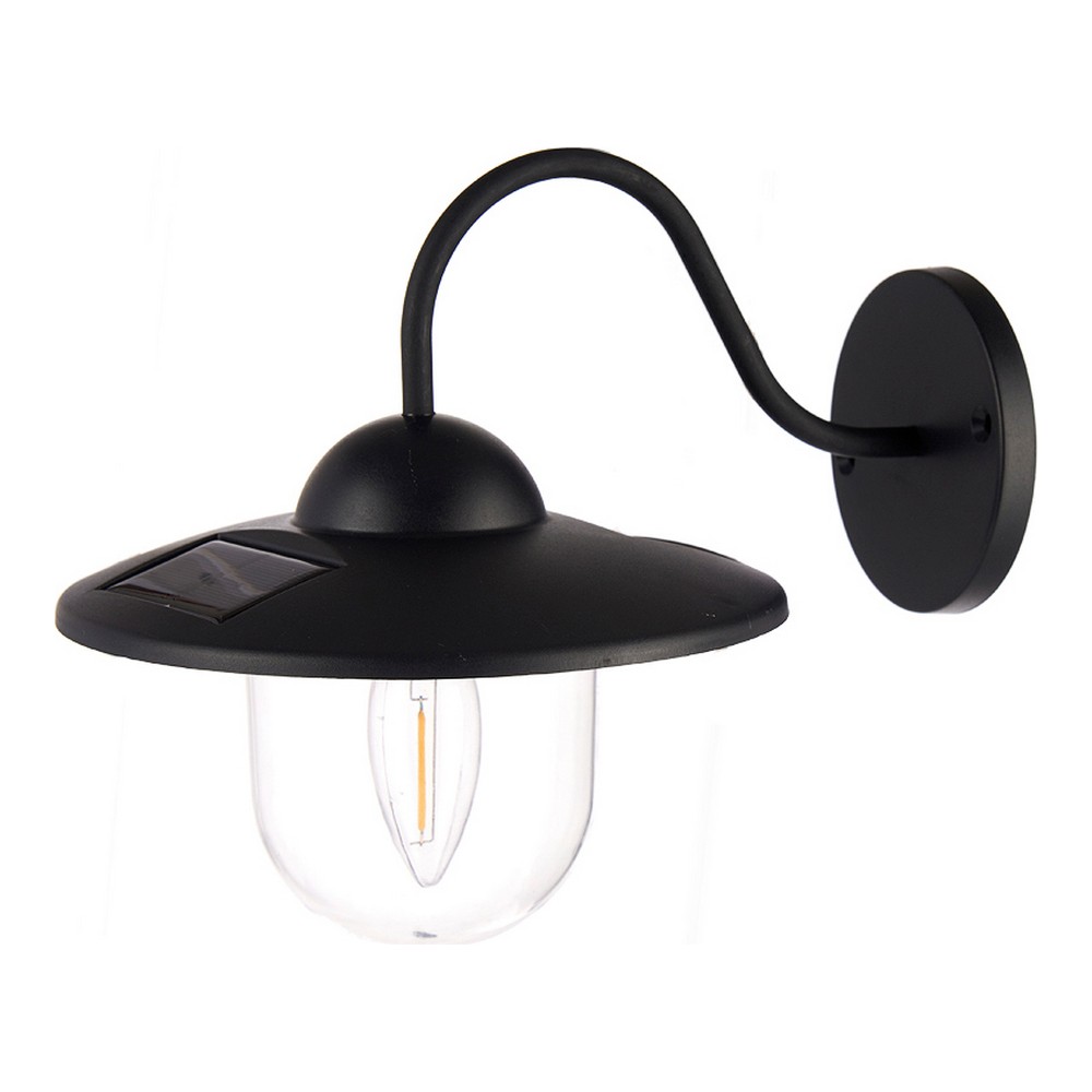 Solar Lamp Black Plastic (18 x 20 x 23,5 cm)