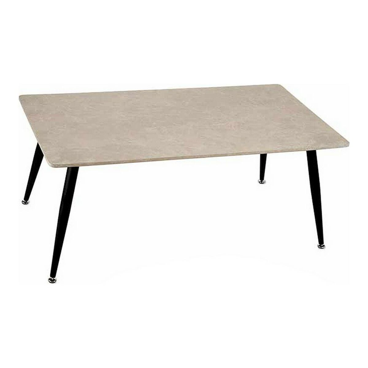 Table Basse Noir Blanc Pierre Métal Mélamine DM (60 x 45 x 110 cm)