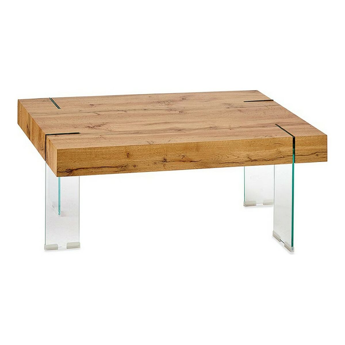 Table Basse Bois verre (60 x 42 x 120 cm)