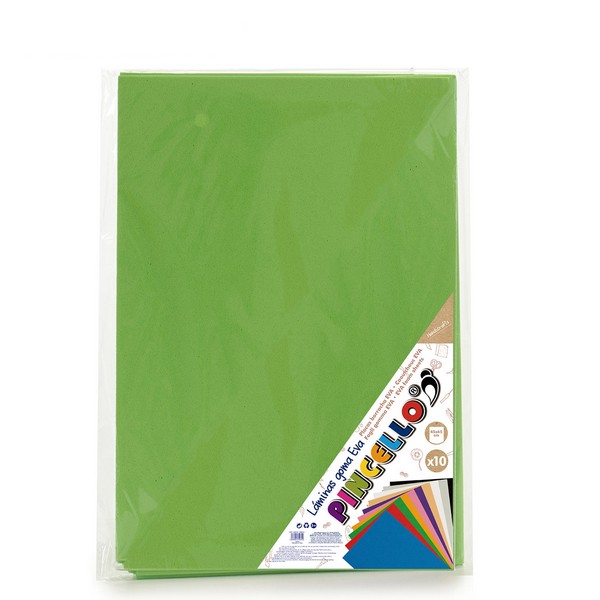 Papier Vert Feuille de Mousse 10 (65 x 0,2 x 45 cm) (10 Pièces)
