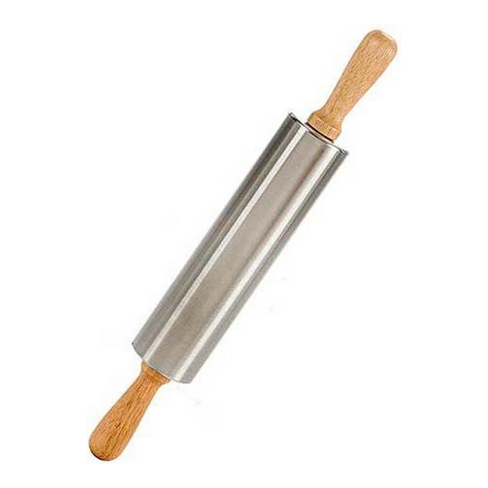 Pastry Roller Silver Wood Steel (5 x 33,5 x 5 cm)