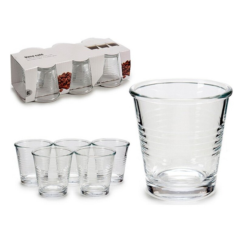 Set of glasses Vivalto Transparent Crystal (90 ml) (6 Pieces) (12 x 7 x 22 cm)