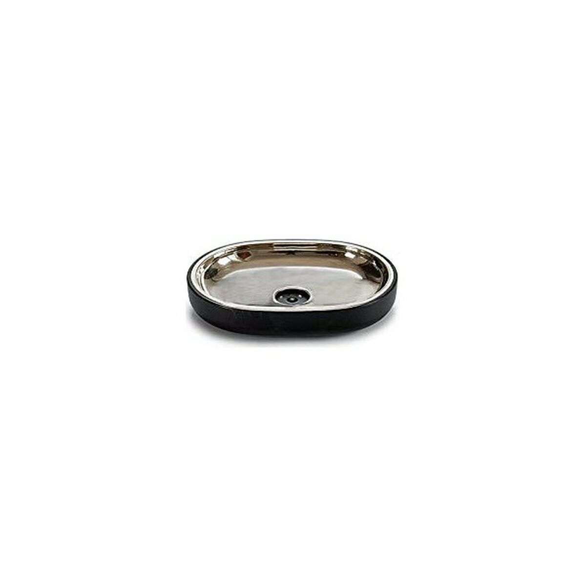 Zeepschaal Zilverkleurig Roestvrij staal Plastic 9,5 x 2,5 x 13 cm