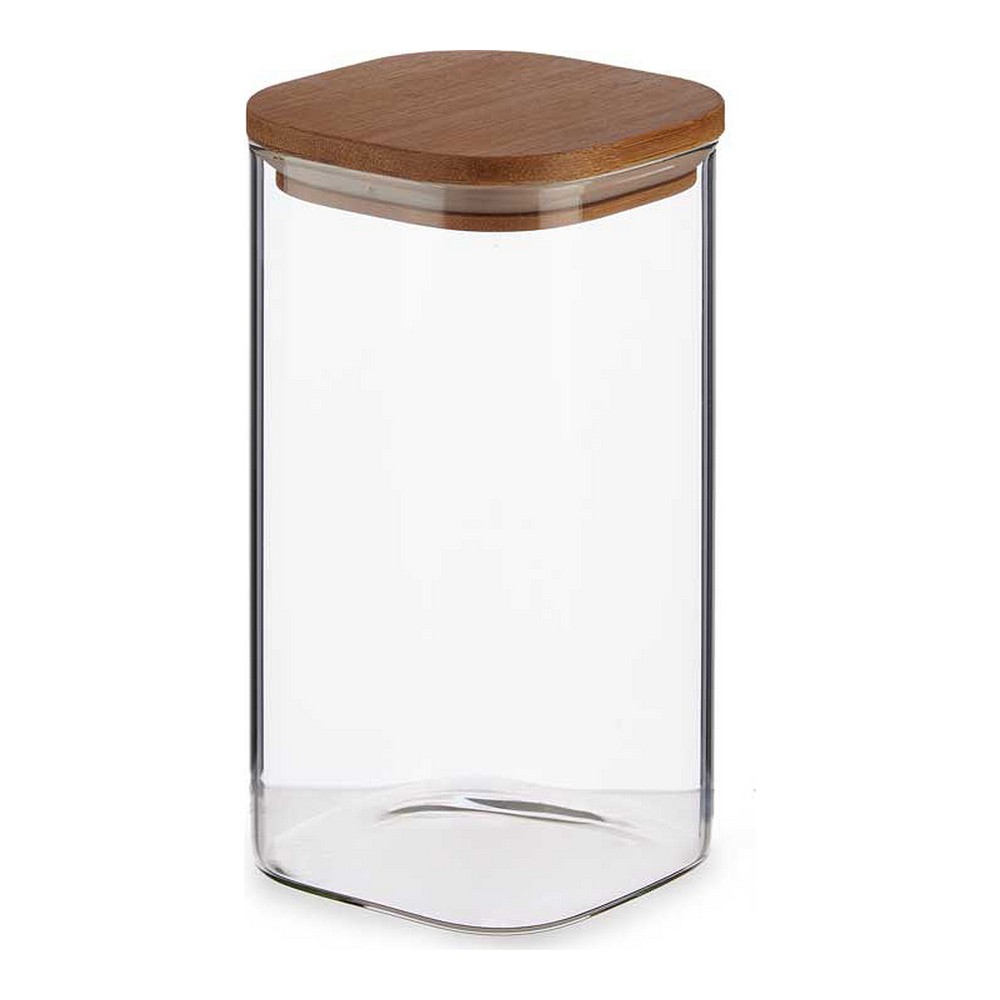 Blik Bruin Transparant Bamboe Borosilicaatglas (1,5 L)