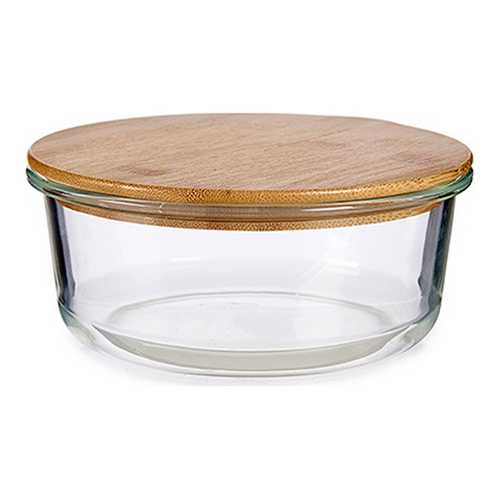 Boîte à lunch Ronde Bambou Transparent (17 x 7 x 17 cm)
