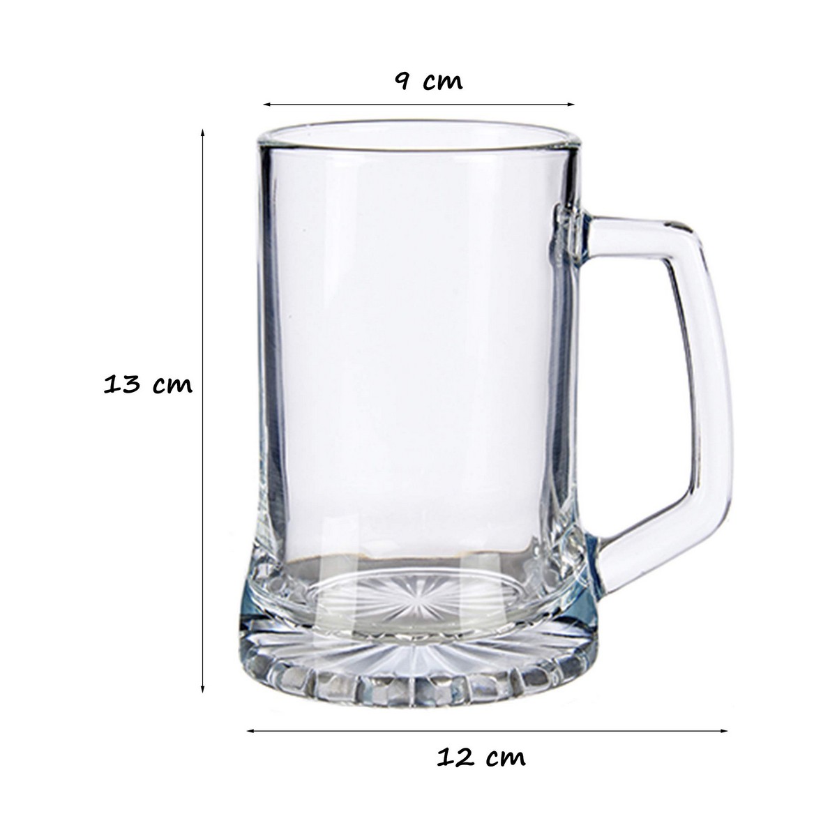 Beer Mug 971469 9 x 13 x 12 cm Transparent Glass 380 ml (1 uds)