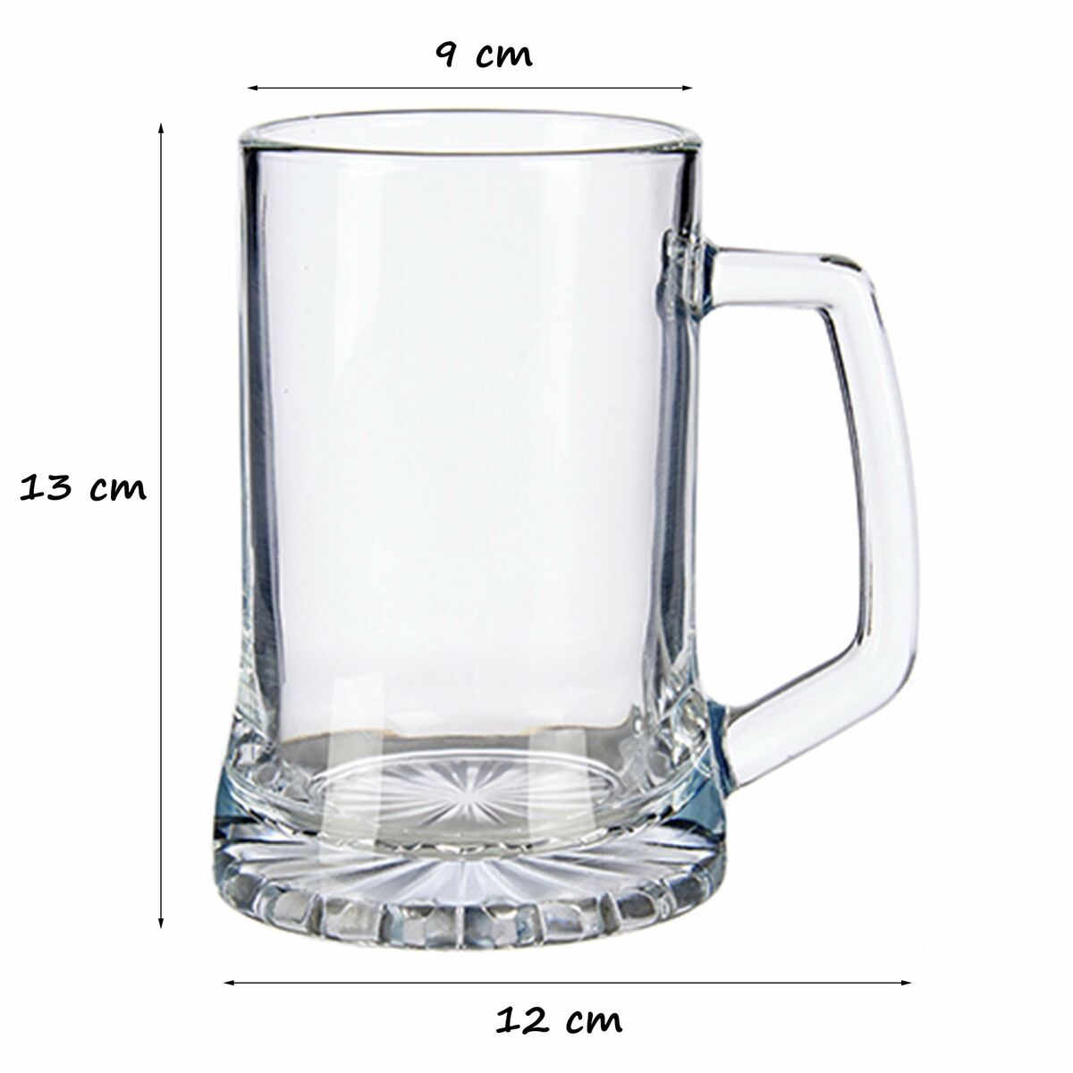 Beer Mug 971469 9 x 13 x 12 cm Transparent Glass 380 ml (1 uds)