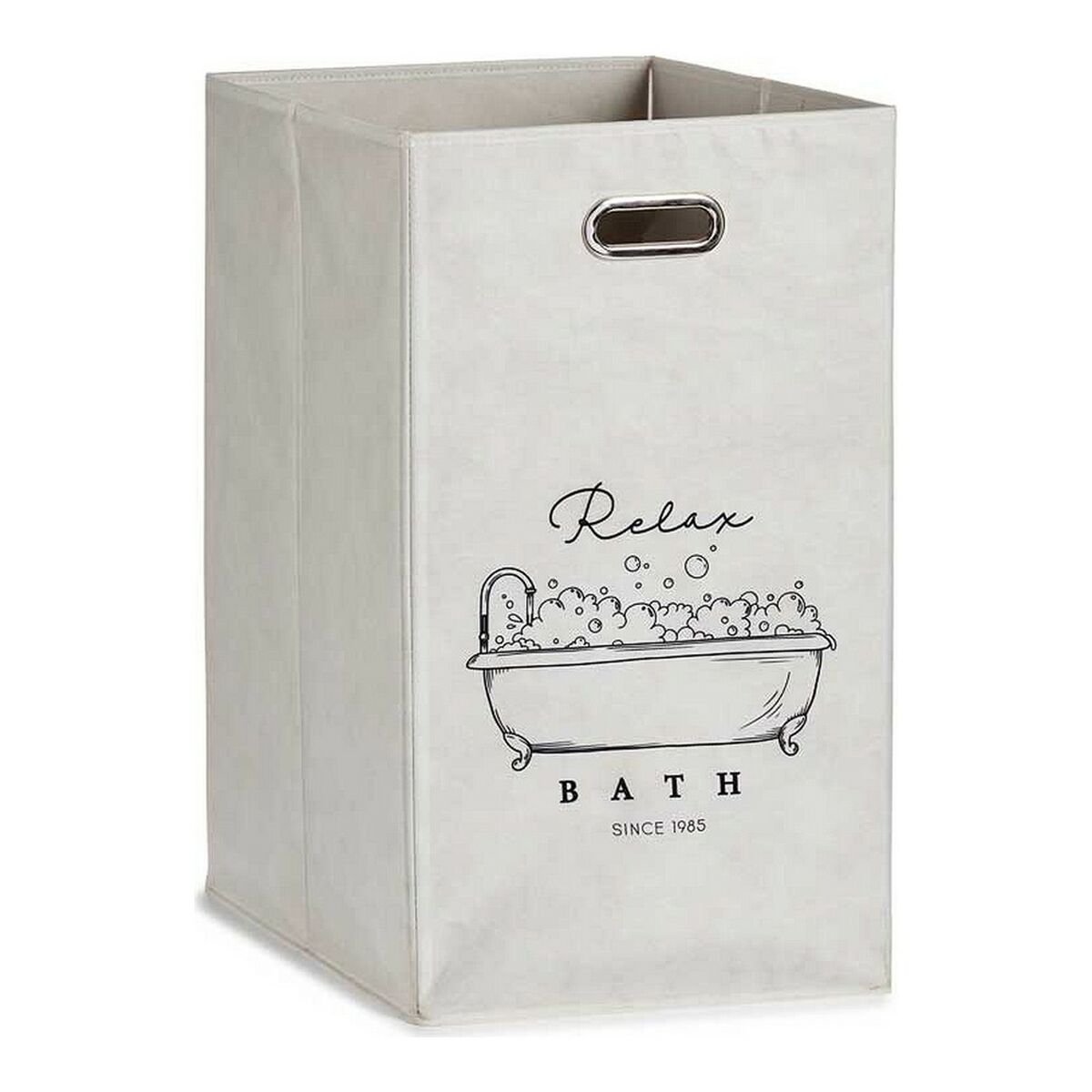 Καλάθι Πολλαπλών Χρήσεων Berilo Relax Bath Λευκό Χαρτόνι 60 L 35 x 57 x 35 cm Εύκαμπτο