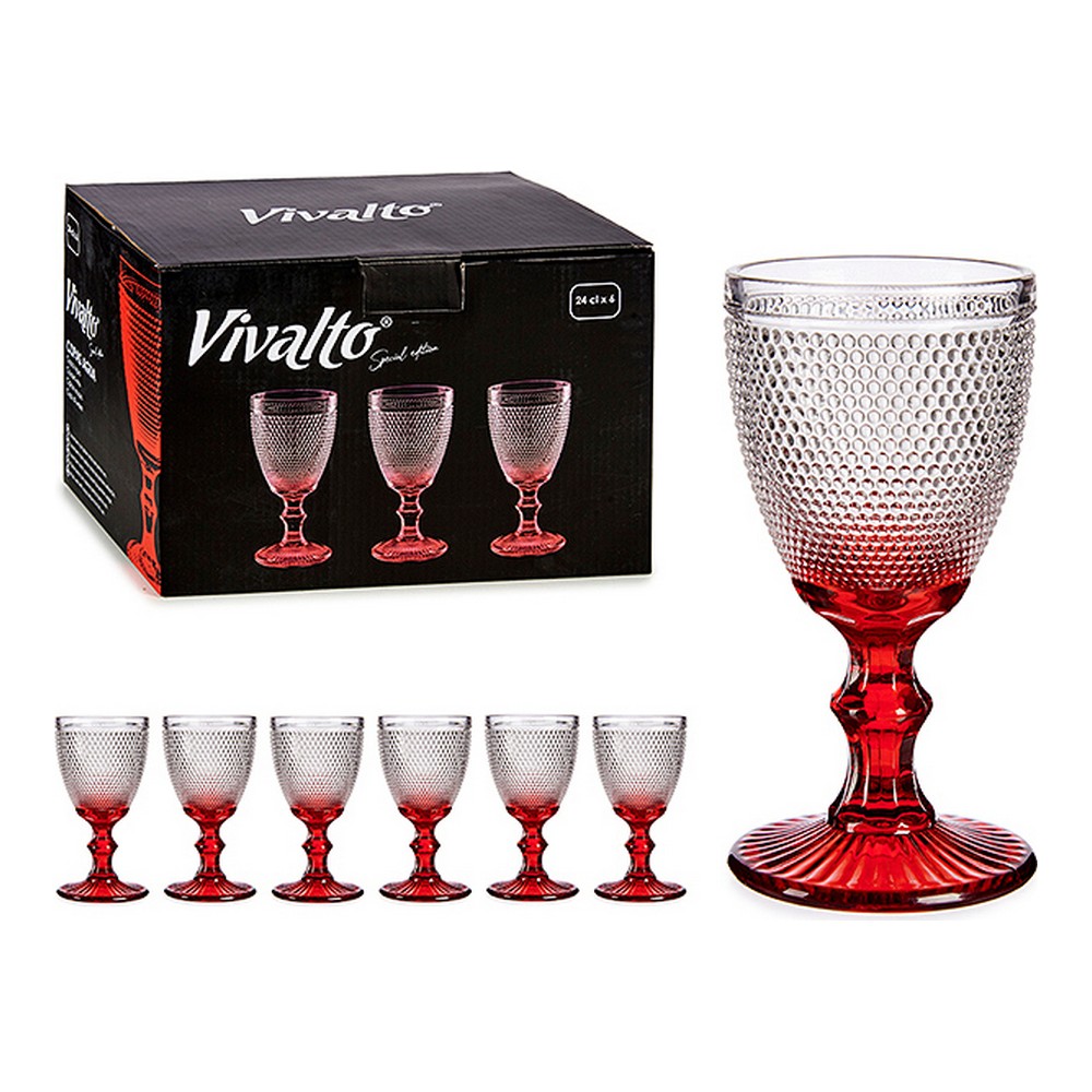 Wineglass Points Red Crystal (24 cl) (1 uds)