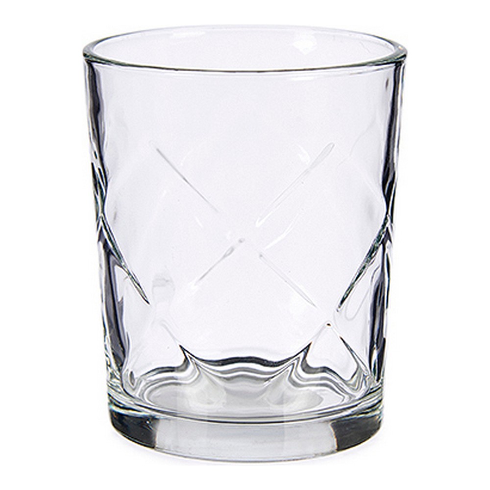 Set of glasses Vivalto Rhombus Crystal (400 ml) (4 Pieces) (8,5 x 10 x 8,5 cm) (400 ml x 4)