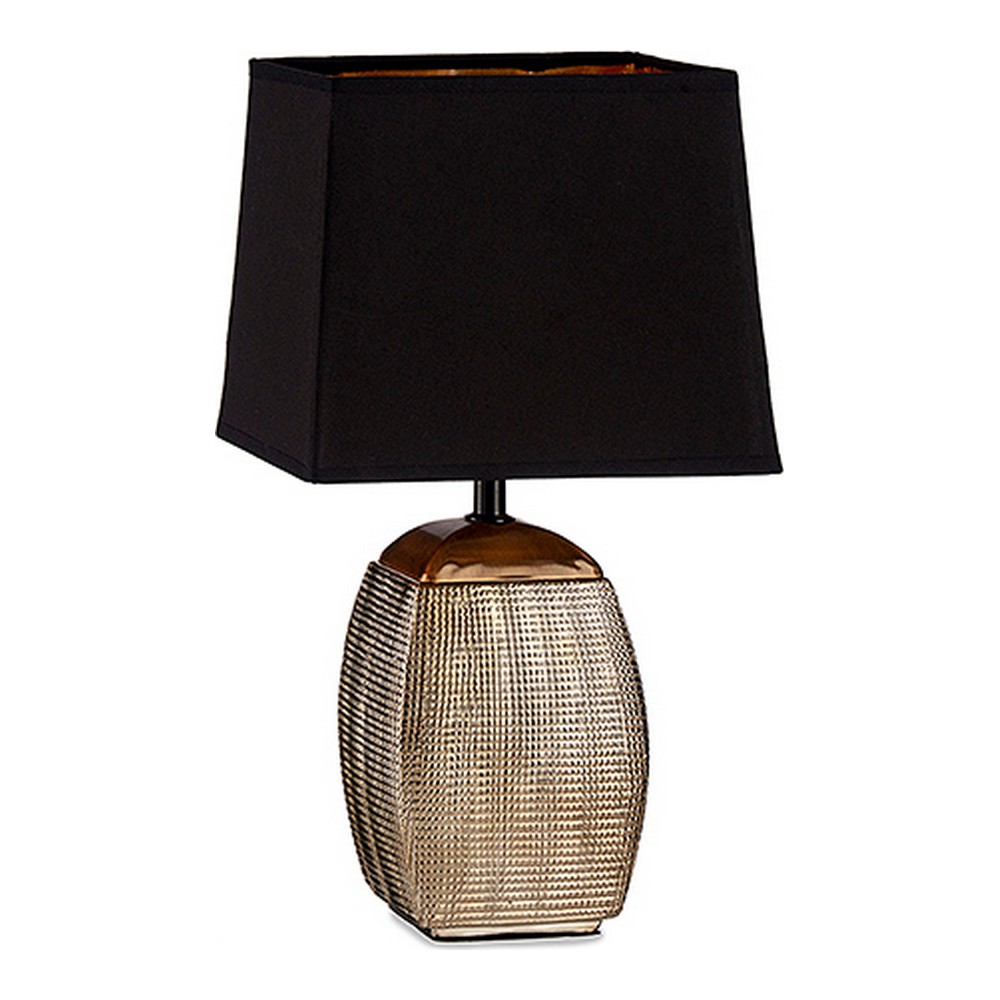 Desk Lamp Black/Silver Rectangular With relief (14 x 40 x 23 cm)